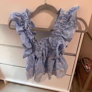 ZARA Openwork Embroidered Top